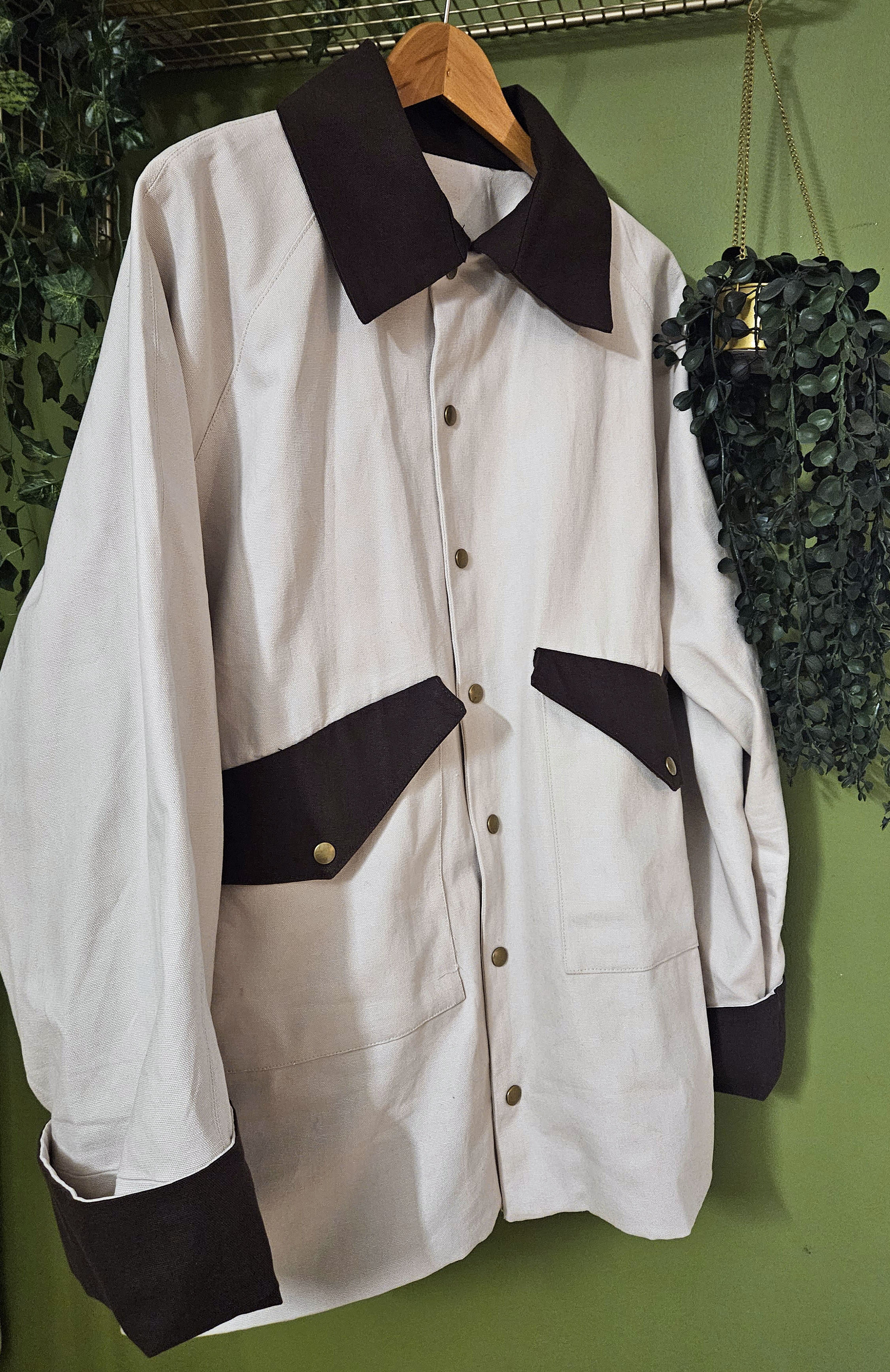 Exemple de la veste barn jacket atelier brunette cousue